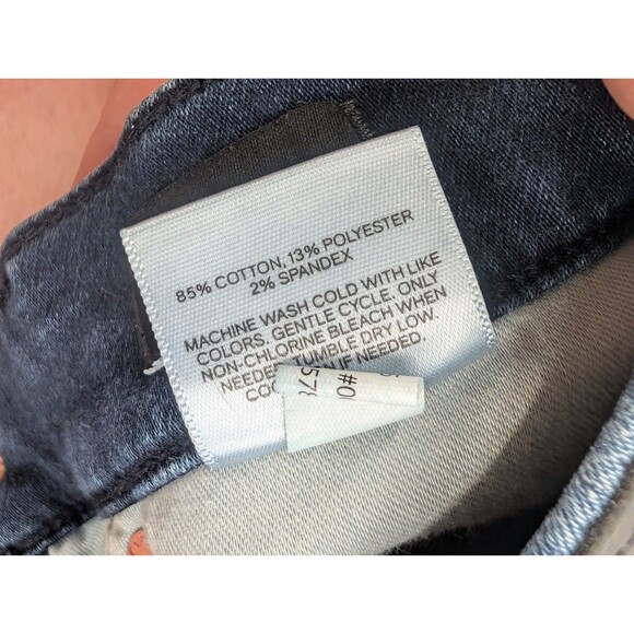 Express Dark Wash Skinny High Rise Faded Stretch Jeans Size 24/26.5 0R - Picture 4 of 8